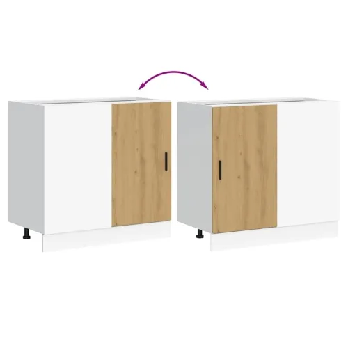 Podni ormarić za Lavabo - Umivaonik “Lyon” Artisan hrast, inženjersko drvo - hrast artisan 1 x kutni donji ormarić (1 vrata) 86  Cijena