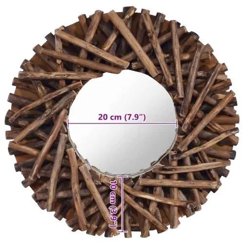 Zidno ogledalo od tikovine 40 cm okruglo - Φ 40 cm Cijena