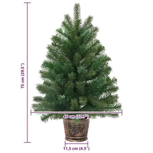Umjetno božićno drvce s 150 LED svjetlima Zelena 75 cm PE i PVC - 75 cm s LED svjetlima Cijena