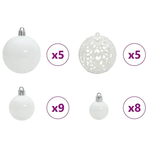 Umjetno božićno drvce s 150 LED svjetlima Zelena 75 cm PE i PVC - 75 cm s LED-icama i bijelim kuglicama Cijena