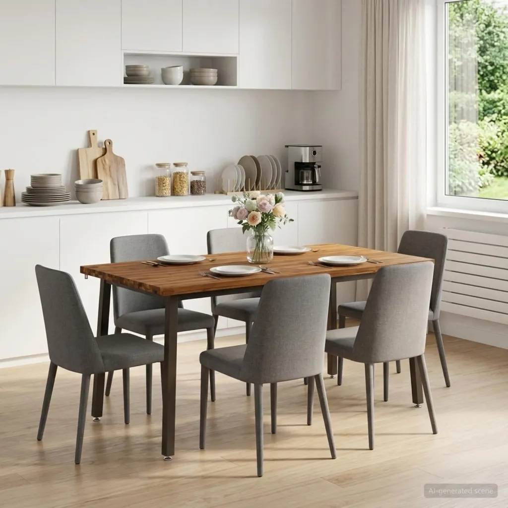 Kvadratni blagovaonski stol 160 x 90 x 75 cm - Prirodno kava 160 x 90 x 75 cm Četvrtasto