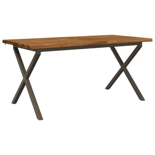 Stol za blagovanje s prirodnim rubom 160 x 80 x 75 cm - Prirodno, kava 160 x 80 x 75 cm Živi rub Cijena