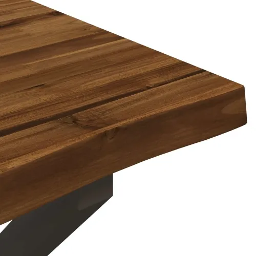 Stol za blagovanje s prirodnim rubom 160 x 80 x 75 cm - Prirodno, kava 160 x 80 x 75 cm Živi rub Cijena
