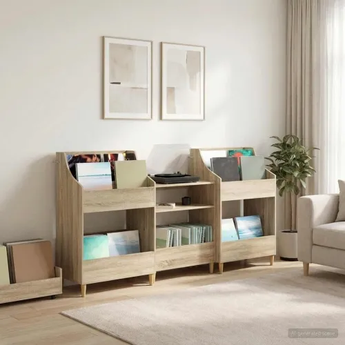 Set medijskih polica 3 kom. Hrast sonoma 212 x 46 x 112 cm - Hrast sonoma Cijena