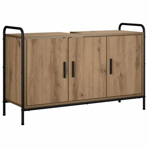 Set ormarića za kupaonicu 4 kom. Hrast artisan 40 x 36 x 181 cm - Hrast artisan Ormar ispod sudopera (3 vrata) + viseći ormar +  Cijena