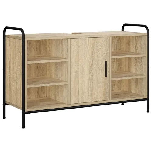Set ormarića za kupaonicu 4 kom. Hrast sonoma 40 x 36 x 181 cm - Hrast sonoma Ormar ispod sudopera (1 vrata i 2 police) + viseći Cijena