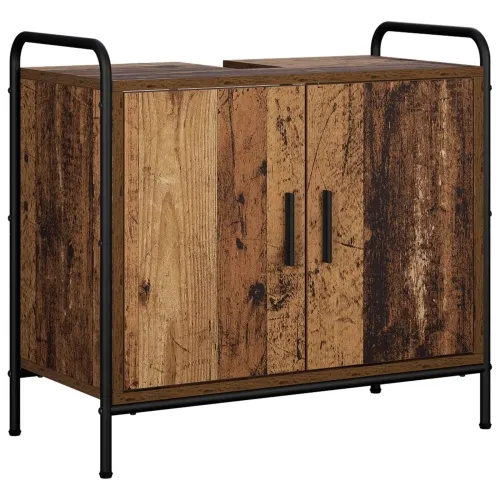 Set ormarića za kupaonicu 4 kom. Staro drvo 40 x 36 x 200,5 cm - Staro drvo Ormarić ispod sudopera (2 vrata) + viseći ormarić +  Cijena