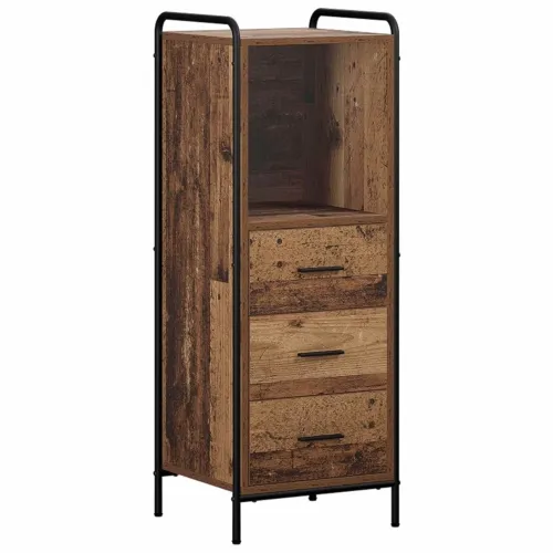 Set ormarića za kupaonicu 4 kom. Staro drvo 40 x 36 x 200,5 cm - Staro drvo Ormarić ispod sudopera (2 vrata) + viseći ormarić +  Cijena