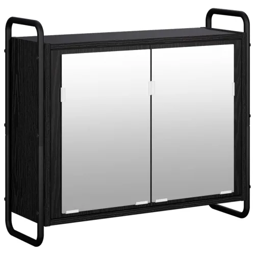 Set ormarića za kupaonicu 4 kom. Crni hrast 40 x 36 x 200,5 cm - Crni hrast Ormar ispod sudopera (3 vrata) + viseći ormar + kupa Cijena
