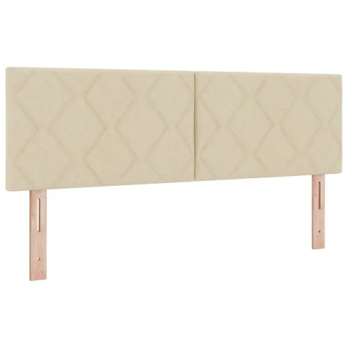 Boxspring krevet s madracem Krem 140 x 200 cm Tkanina - Krem 140 x 200 cm Dizajn s rombovima Cijena