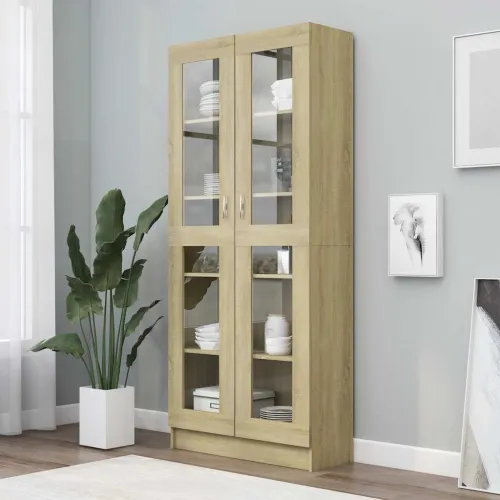 Vitrina boja hrasta 82,5 x 30,5 x 185 cm konstruirano drvo - sonoma hrast 1 185 cm sonoma hrast Cijena