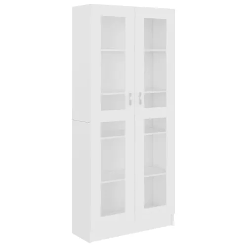 Vitrina bijela 82,5 x 30,5 x 185 cm konstruirano drvo - Bijela 1 185 cm Bijela Cijena