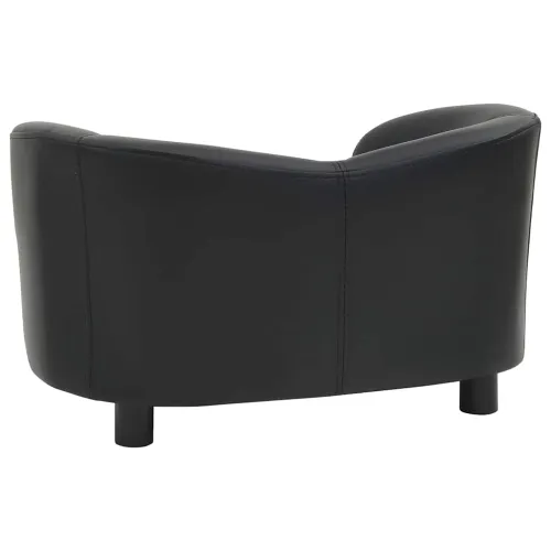 Sofa za pse crna 67 x 41 x 39 cm od umjetne kože - Crna Cijena