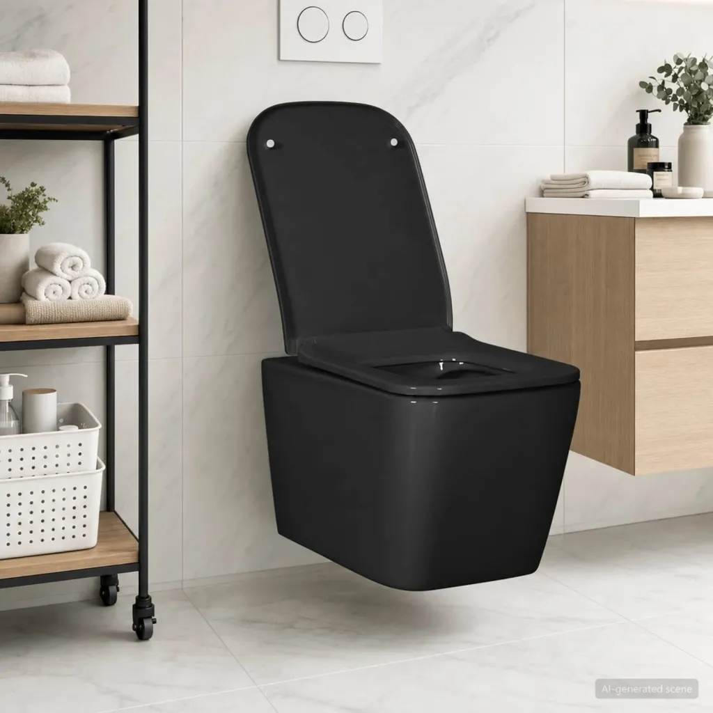 Viseća WC školjka Keramika Crna - Crna
