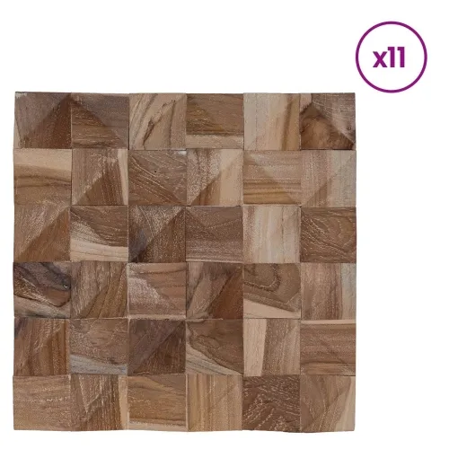 Zidna Ploča 11 kom. Prirodna 30 x 30 x 2 cm - Prirodna Cijena