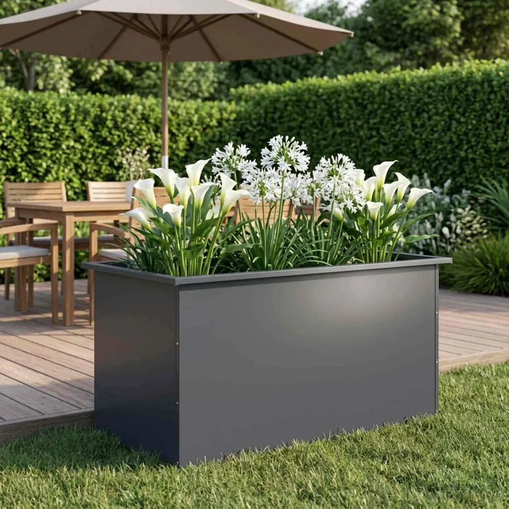 Vrtna posuda za sadnju s LED svjetlom Antracit 50 x 100 x 48 cm - Antracit 50 x 100 x 48 cm 1