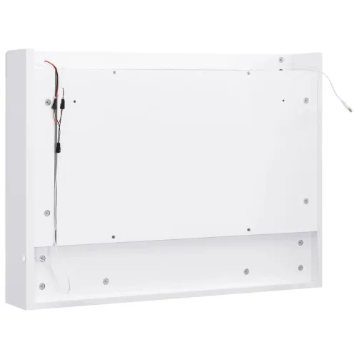 LED kupaonski ormarić s ogledalom bijeli 80 x 15 x 60 cm MDF - Bijela Cijena