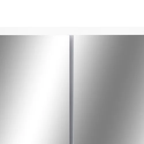 LED kupaonski ormarić s ogledalom bijeli 80 x 15 x 60 cm MDF - Bijela Cijena