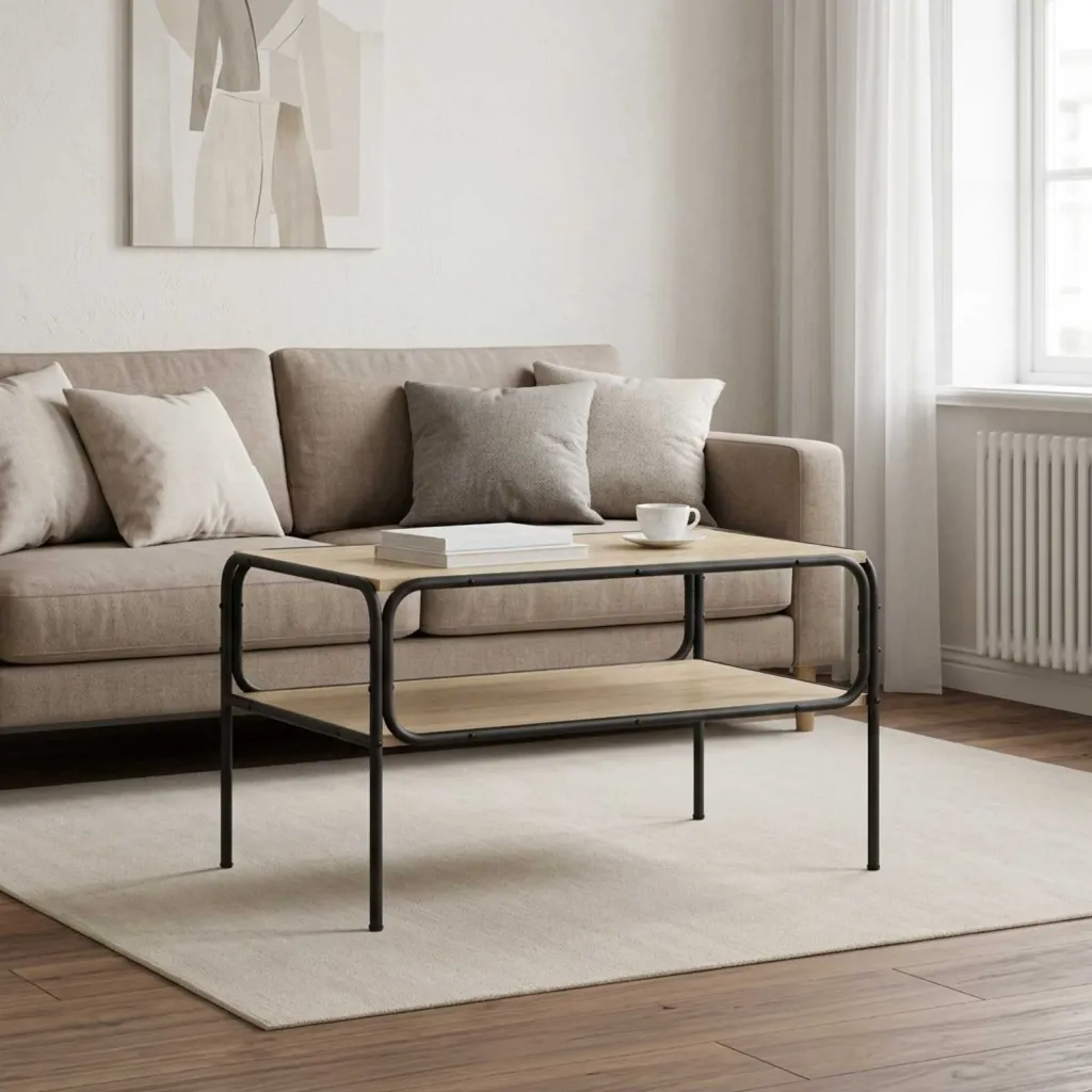Bocni stol Hrast sonoma 100 x 50 x 46 cm Konstruirano drvo - Hrast sonoma 51 x 50 x 45 cm