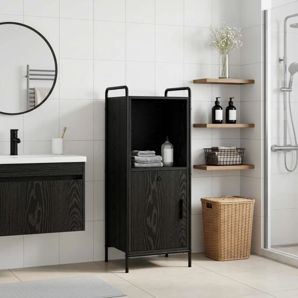 Kupaonski ormar Crni hrast 40 x 36 x 99 5 cm Konstruirano drvo - Crni hrast