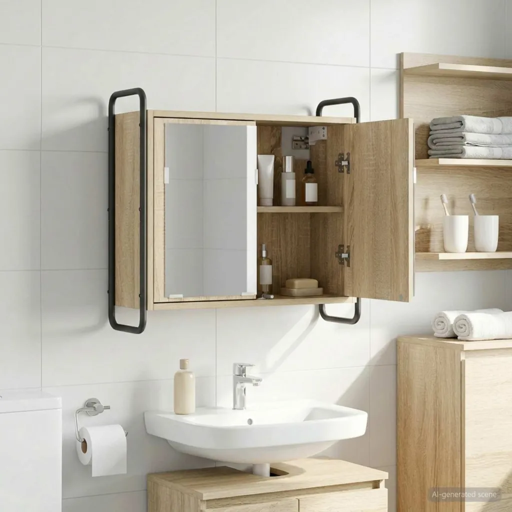 Viseci kupaonski ormar Hrast sonoma 64 x 20 x 56 5 cm - Hrast sonoma