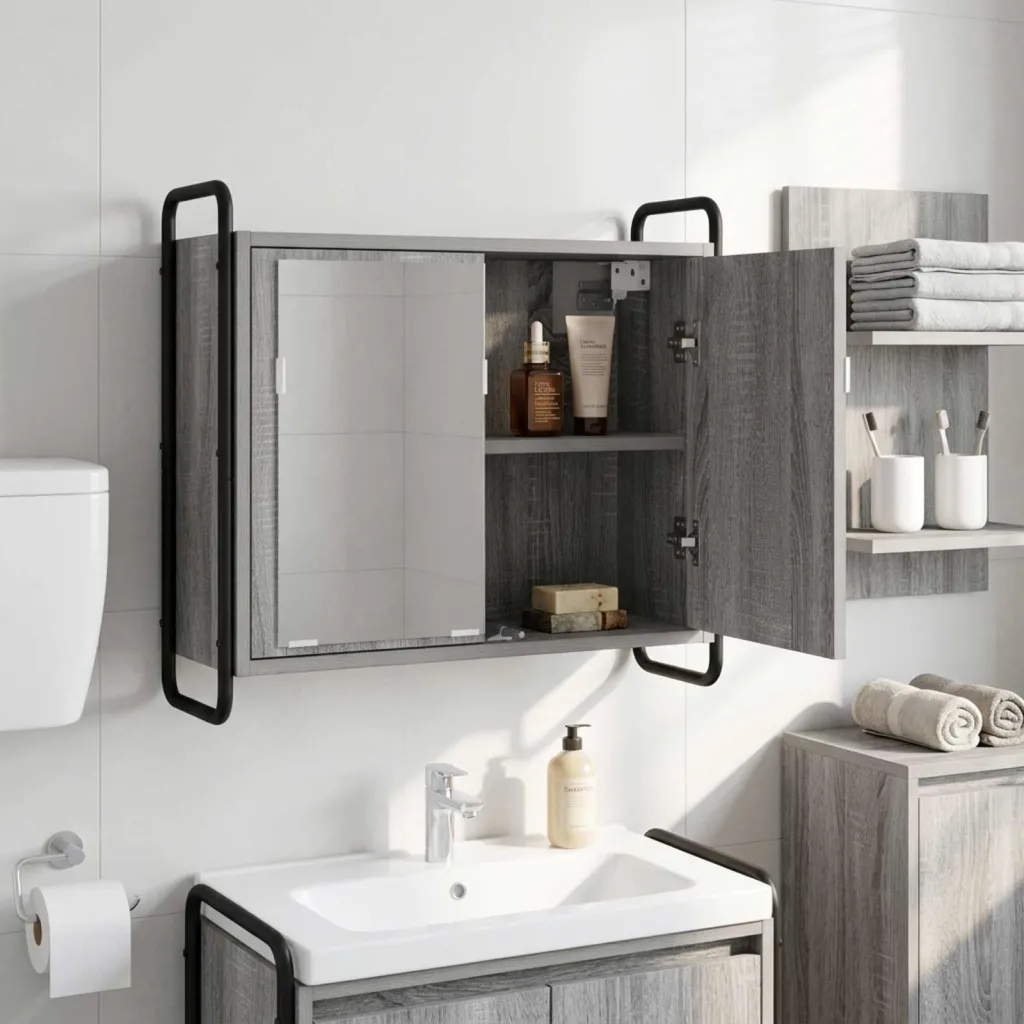 Viseci kupaonski ormar Siva Sonoma 64 x 20 x 56 5 cm - Siva Sonoma