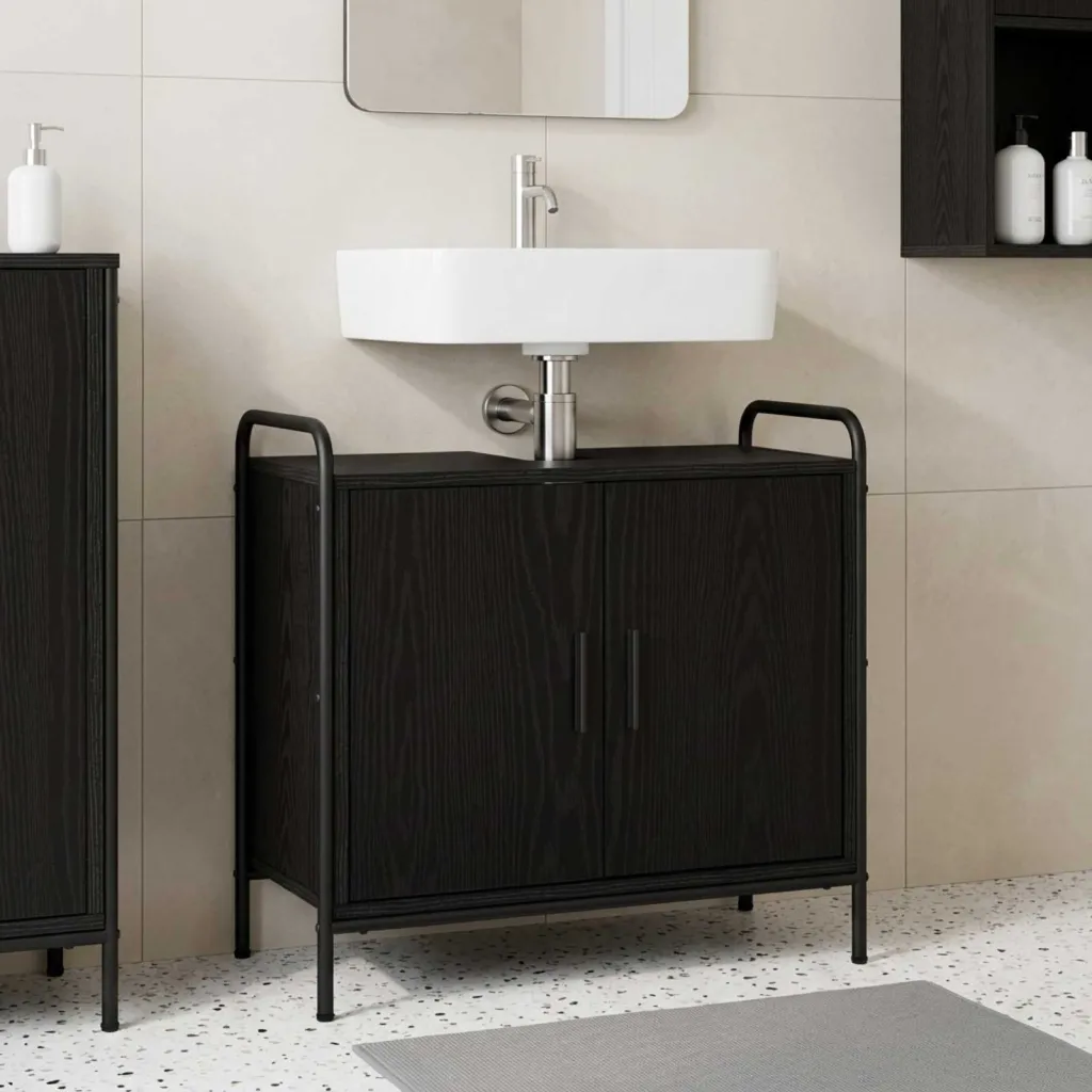 Kupaonski ormar Crni hrast 65 5 x 34 x 61 cm Konstruirano drvo - Crni hrast