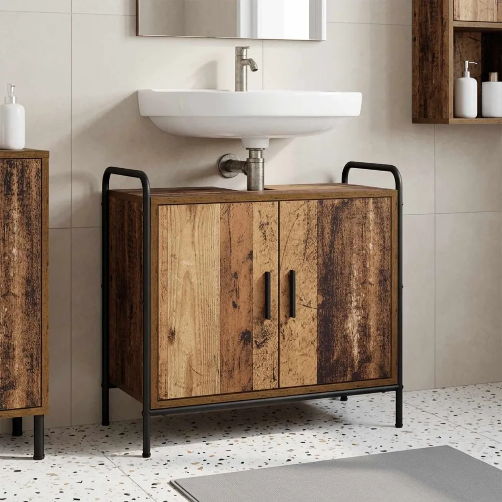 Kupaonski ormar Staro drvo 65 5 x 34 x 61 cm Konstruirano drvo - Staro drvo