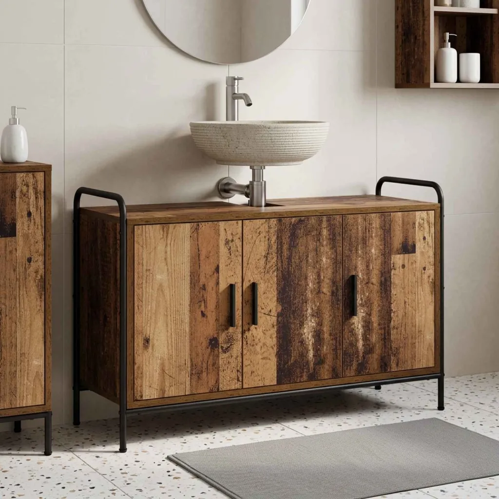 Kupaonski ormar Staro drvo 95 x 34 x 61 cm Konstruirano drvo - Staro drvo