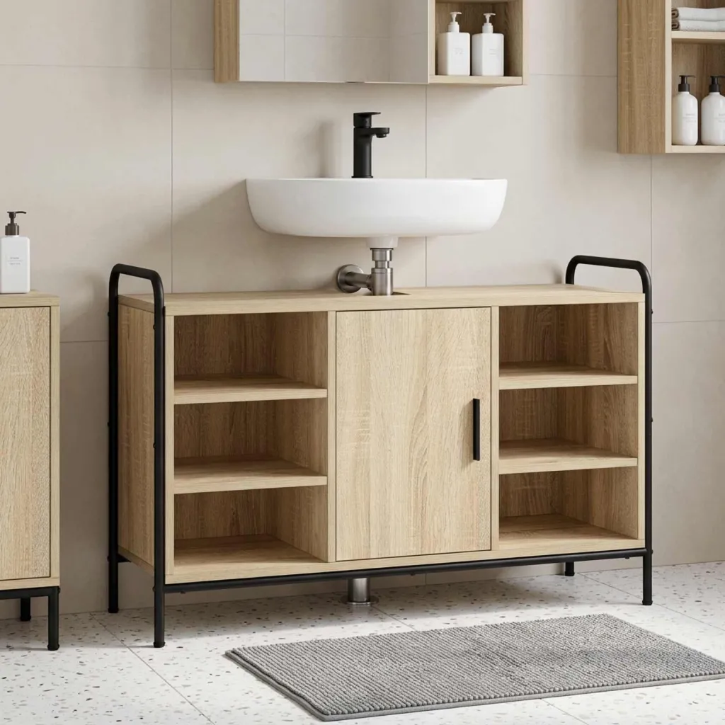 Kupaonski ormar Hrast sonoma 95 x 34 x 61 cm Konstruirano drvo - Hrast sonoma