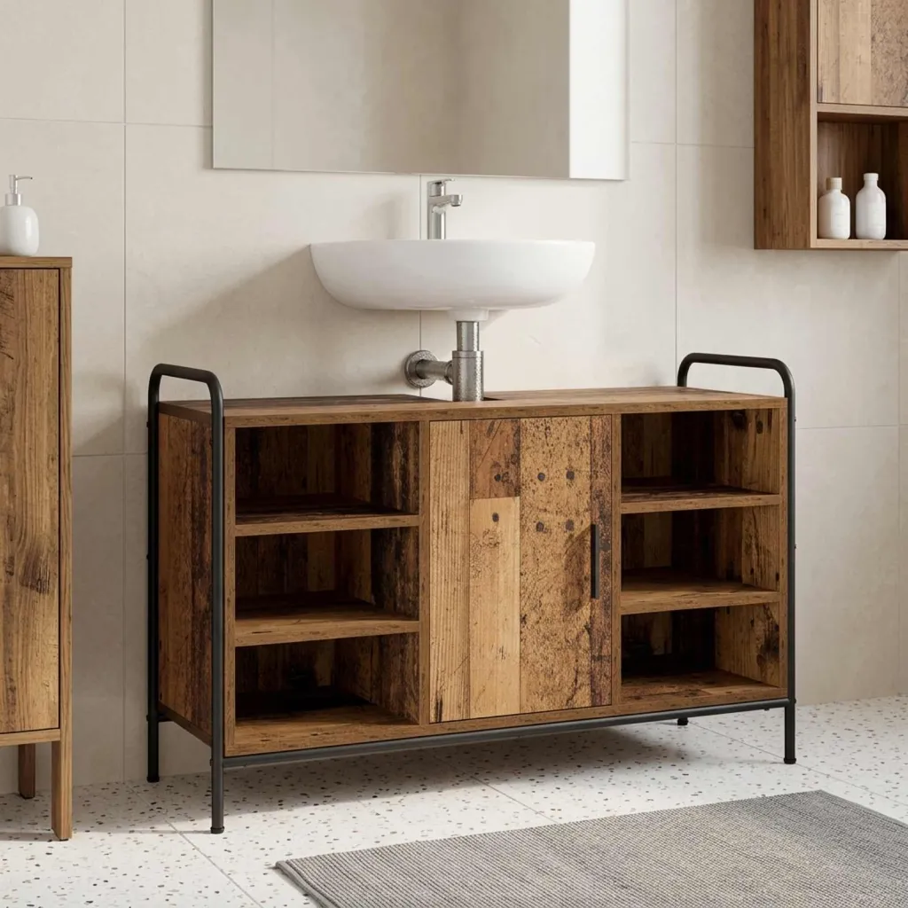 Kupaonski ormar Staro drvo 95 x 34 x 61 cm Konstruirano drvo - Staro drvo