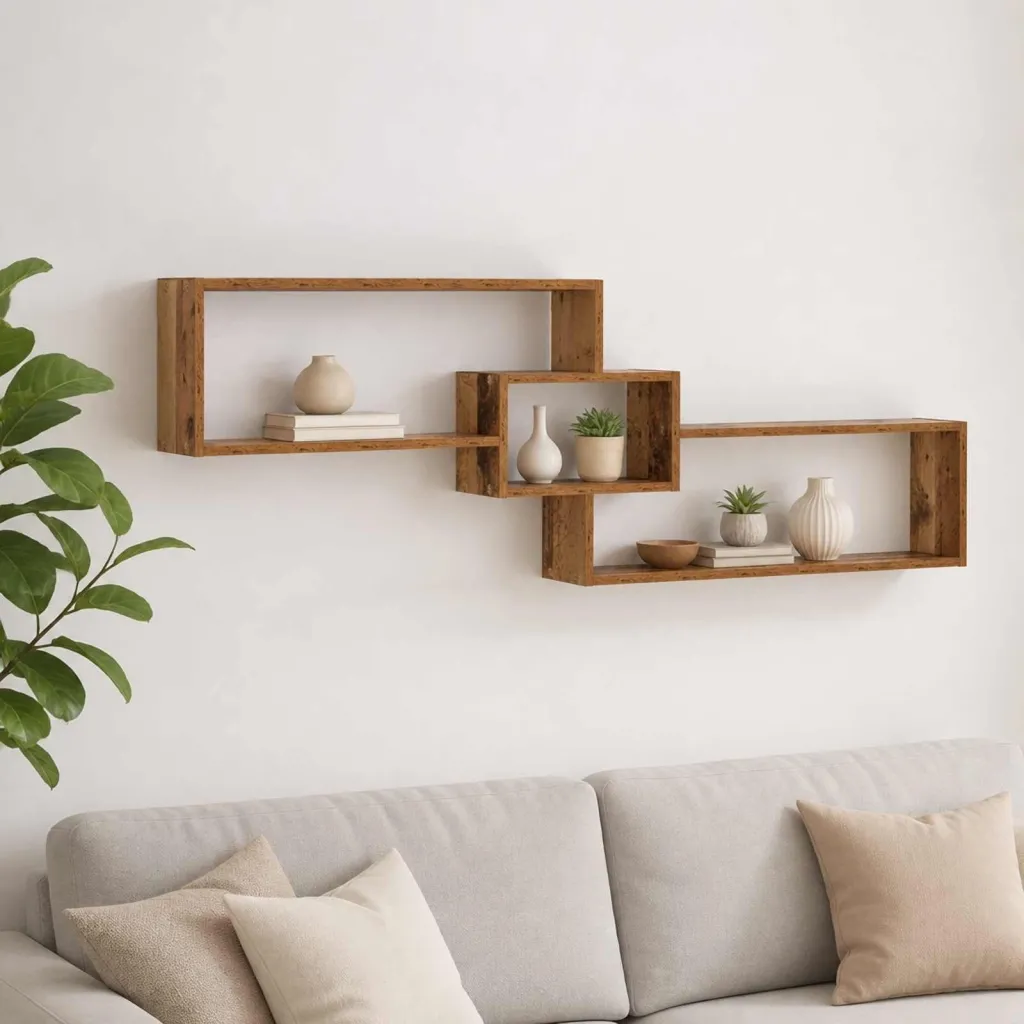 Zidna polica Staro drvo 158 x 17 x 53 cm Konstruirano drvo - Staro drvo