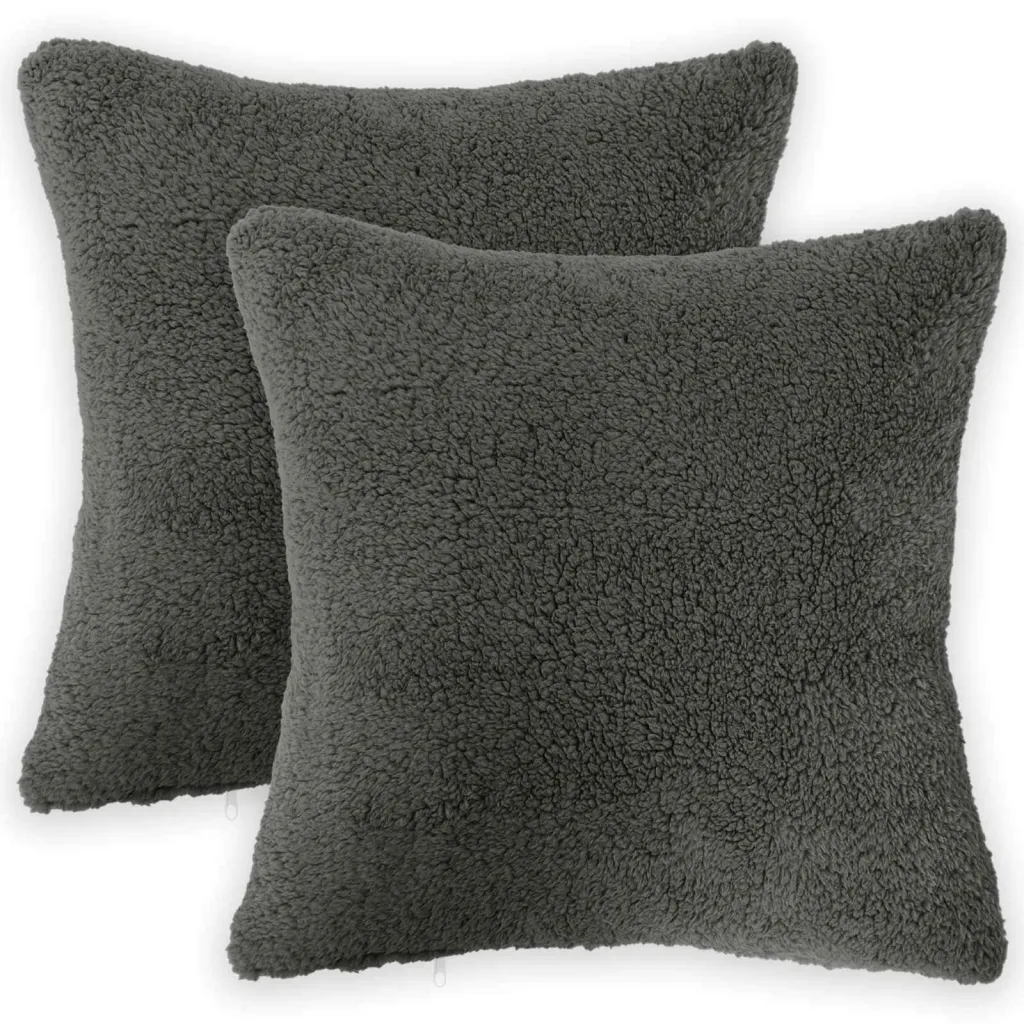 Presvlaka za jastuk 2 kom. HEERLEN Tamnosiva 45 x 45 cm Bouclé - Tamnosiva 45 x 45 cm 2