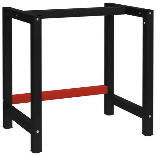 Okvir za radni stol metalni 80 x 57 x 79 cm crno-crveni - 80 x 57 x 79 cm s 1 šipkom Cijena