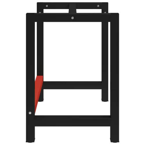 Okvir za radni stol metalni 80 x 57 x 79 cm crno-crveni - 80 x 57 x 79 cm s 1 šipkom Cijena