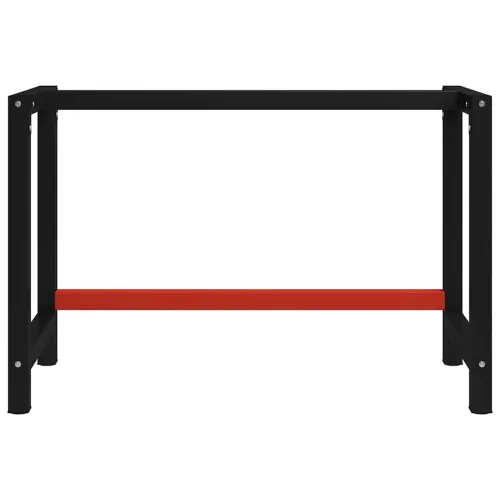 Okvir za radni stol metalni 120 x 57 x 79 cm crno-crveni - 120 x 57 x 79 cm s 1 šipkom Cijena
