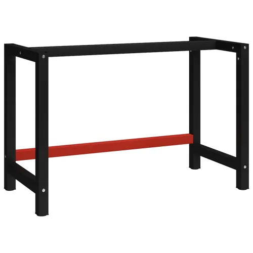 Okvir za radni stol metalni 120 x 57 x 79 cm crno-crveni - 120 x 57 x 79 cm s 1 šipkom Cijena