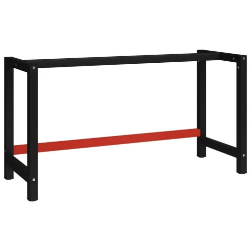Okvir za radni stol metalni 150 x 57 x 79 cm crno-crveni - 150 x 57 x 79 cm s 1 šipkom Cijena