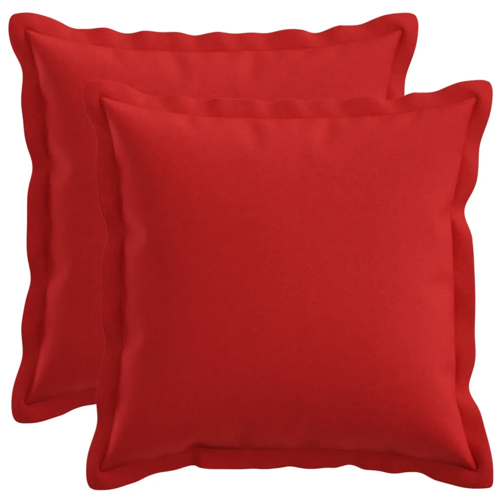 Presvlaka za jastuk 2 kom. HOUTEN Crvena 45 x 45 cm Umjetni lan - Crvena 45 x 45 cm 2