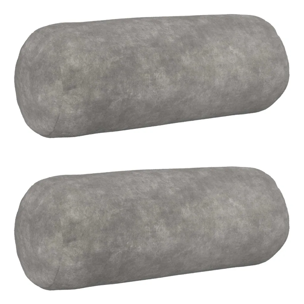 Presvlaka za jastuk 2 kom. HEERLEN Svjetlosiva Ø 15 x 40 cm - Osnovni Svjetlosiva Promjer 15 x 40 cm