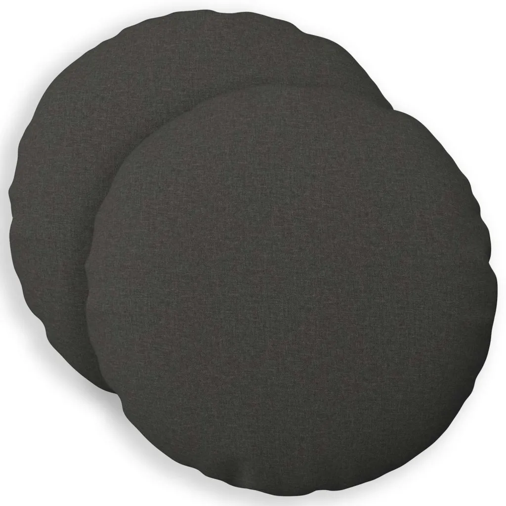 Jastuk za bacanje 2 kom. HEERLEN Tamnosiva Promjer 50 cm - Tamnosiva Promjer 50 cm 2