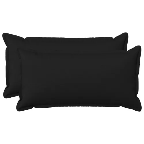 Jastuk s jastukom HOUTEN 2 kom. Crna Umjetni lan - Crna 40 x 80 cm 2 Cijena
