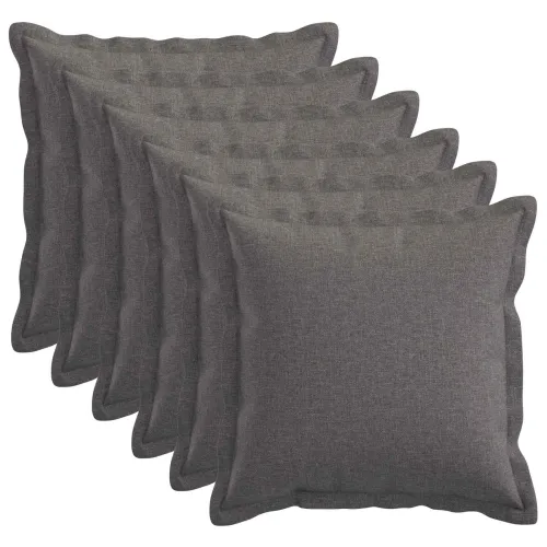 Jastuk s jastukom HOUTEN 6 kom. Svjetlosiva Umjetni lan - Svjetlosiva 45 x 45 cm 6 Cijena