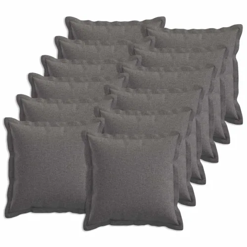 Jastuk s jastukom HOUTEN 12 kom. Svjetlosiva Umjetni lan - Svjetlosiva 50 x 50 cm 12 Cijena