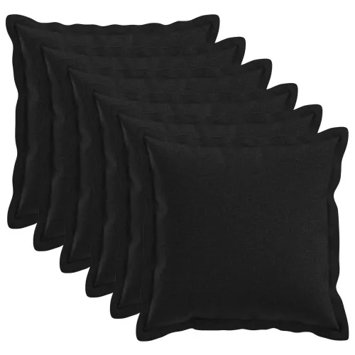 Jastuk s jastukom HOUTEN 6 kom. Crna Umjetni lan - Crna 50 x 50 cm 6 Cijena