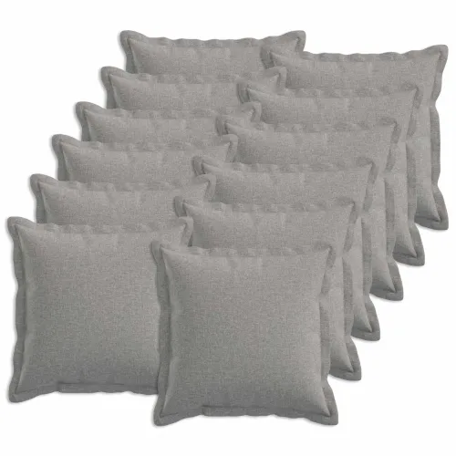 Jastuk s jastukom HOUTEN 12 kom. Oblačnosiva Umjetni lan - Siva tkanina oblak 50 x 50 cm 12 Cijena