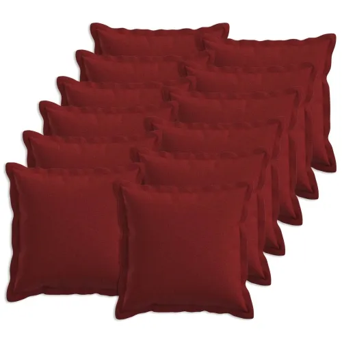 Jastuk s jastukom HOUTEN 12 kom. Vinska crvena Umjetni lan - boja crnog vina 50 x 50 cm 12 Cijena