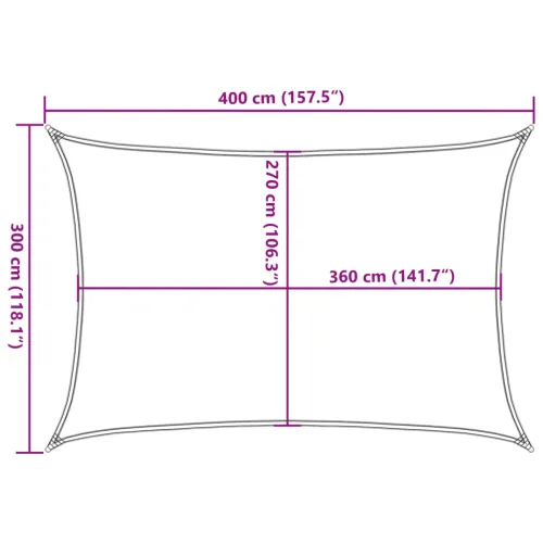 Jedro za zaštitu od sunca 160 g/m² bež 3 x 4 m HDPE - Bež 3 x 4 m Cijena