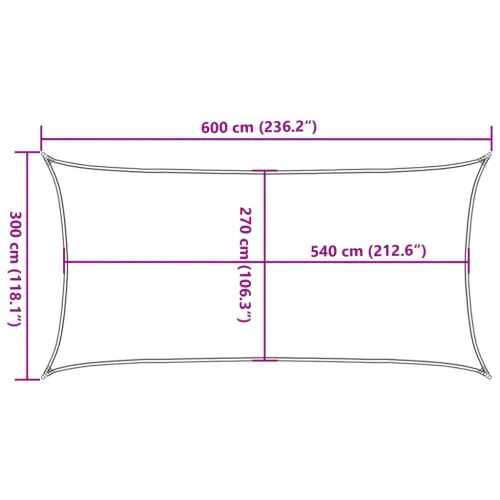 Jedro za zaštitu od sunca 160 g/m² bež 3 x 6 m HDPE - Bež 3 x 6 m Cijena
