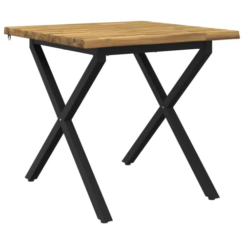 Stol za blagovanje s prirodnim rubom 60 x 55 x 75 cm - Izbijeljena i crna 60 x 55 x 75 cm Živi rub Cijena
